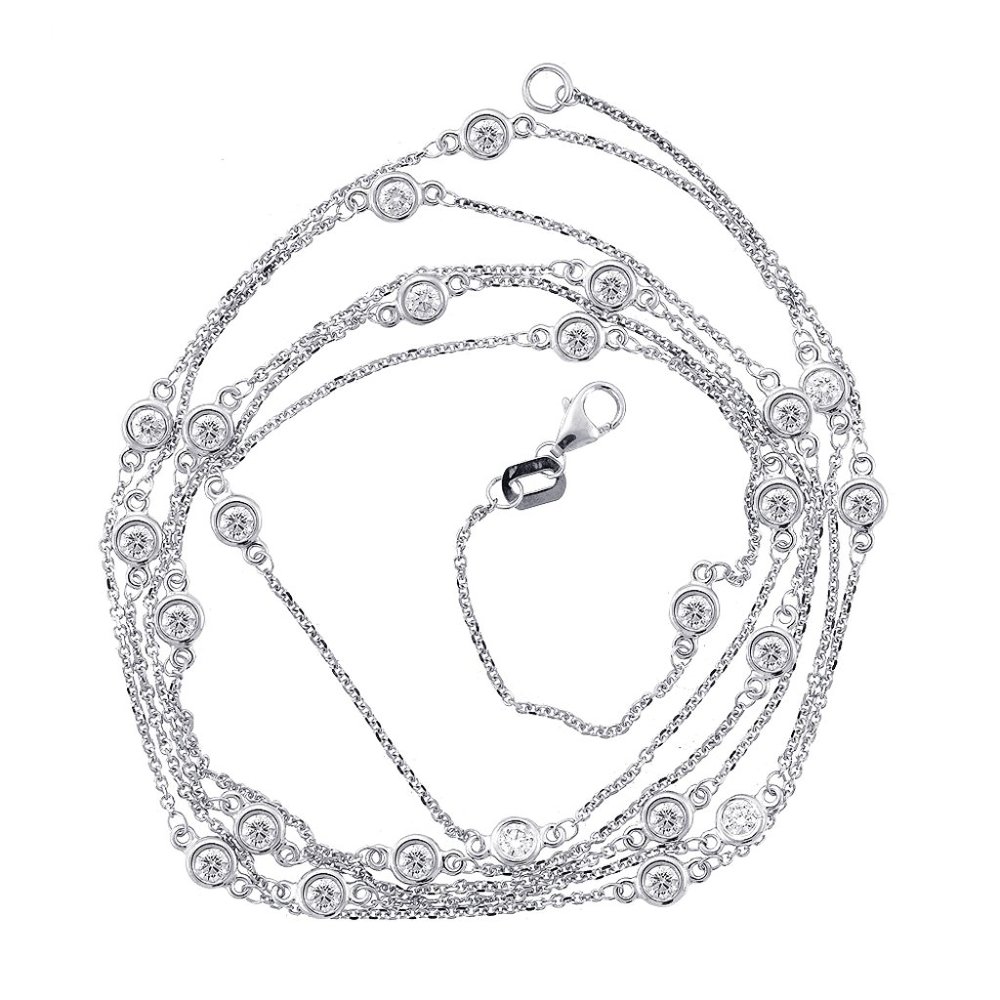 1.75 Ct. Tw. Round Diamonds By The Yard 14k Gold Necklace